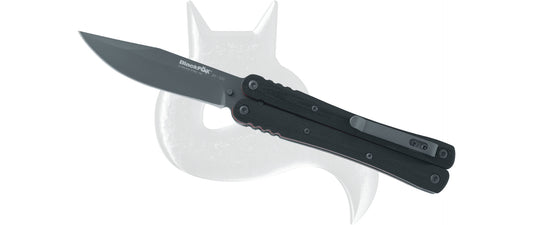 Black Fox Knives™ Balisong BF-500 Black G10 440 Stainless Steel Pocket Knife