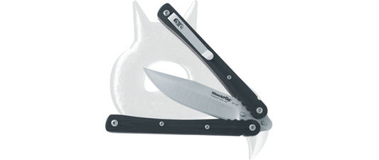 Black Fox Knives™ Balisong BF-500 Black G10 440 Stainless Steel Pocket Knife