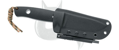 Black Fox Knives™ Vesuvius Fixed Blade BF-710 D2 Black G10 D2 Semi-Stainless Steel Knife