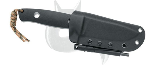 Black Fox Knives™ Vesuvius Fixed Blade BF-710 D2 Black G10 D2 Semi-Stainless Steel Knife