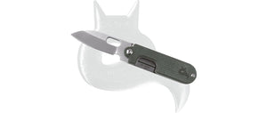 Black Fox Knives™ Bean Gen2 Slipjoint BF-719 MI OD Green Micarta 440C Stainless Steel Pocket Knife