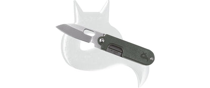 Black Fox Knives™ Bean Gen2 Slipjoint BF-719 MI OD Green Micarta 440C Stainless Steel Pocket Knife