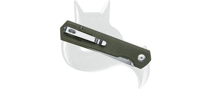 Black Fox Knives™ Revolver Liner Lock BF-7400D OD Green Micarta D2 Semi-Stainless Pocket Knife