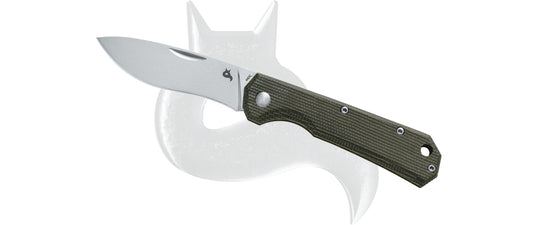 Black Fox Knives™ Coil Slipjoint BF-748 MI OD Green Micarta 440C Stainless Steel Pocket Knife