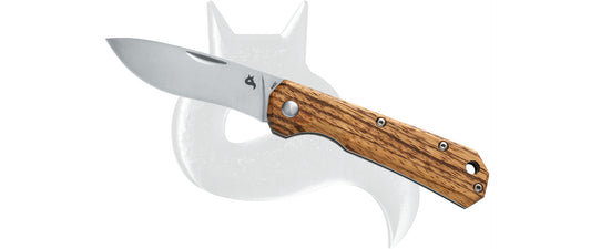 Black Fox Knives™ Coil Slipjoint BF-748 ZW Zebra Wood 440C Stainless Steel Pocket Knife