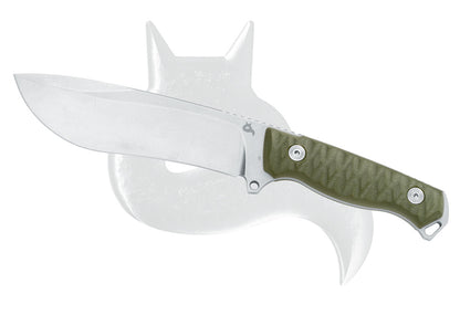Black Fox Knives™ Golem Fixed Blade BF-757 OD OD Green G10 D2 Semi-Stainless Steel Knife