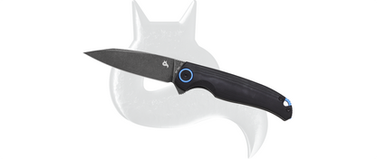 Black Fox Knives™ Argus Liner Lock BF-760 Black G10 D2 Semi-Stainless Steel Pocket Knife