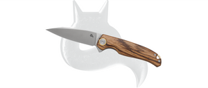 Black Fox Knives™ Argus Liner Lock BF-760 W Zebra Wood D2 Semi-Stainless Steel Pocket Knife