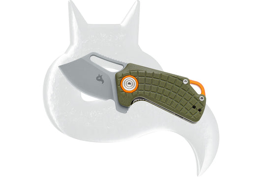 Black Fox Knives™ Puck Liner Lock BF-761 OD OD Green G10 D2 Semi-Stainless Steel Pocket Knife