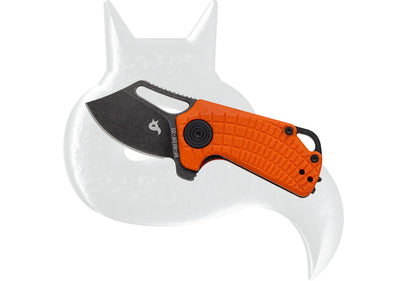 Black Fox Knives™ Puck Liner Lock BF-761 OR Orange G10 D2 Semi-Stainless Steel Pocket Knife