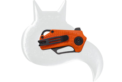 Black Fox Knives™ Puck Liner Lock BF-761 OR Orange G10 D2 Semi-Stainless Steel Pocket Knife