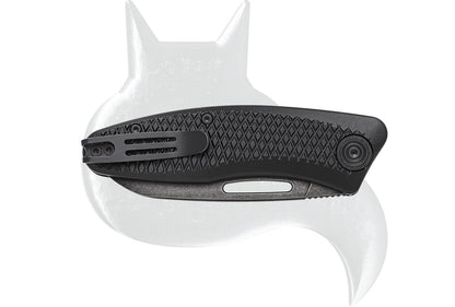 Black Fox Knives™ Feresa Liner Lock BF-762 BB Black Aluminum D2 Semi-Stainless Steel Pocket Knife