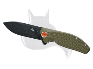 Black Fox Knives™ Acutus Liner Lock 764 OD OD Green G-10 D2 Semi-Stainless Steel Pocket Knife