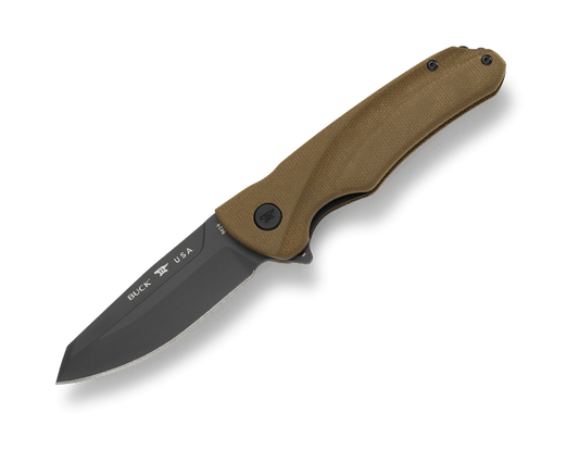Buck Sprint Ops Liner Lock 0843GRS-B OD Green Canvas Micarta & S35VN Stainless Steel Pocket Knife