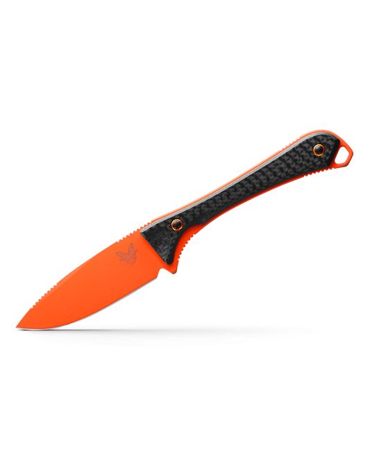 Benchmade, Inc.™ Altitude Fixed Blade 15201OR Orange Cpm-s90v and Carbon Fiber CPM S90V Stainless Steel Knife