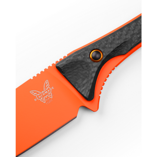 Benchmade, Inc.™ Altitude Fixed Blade 15201OR Orange Cpm-s90v and Carbon Fiber CPM S90V Stainless Steel Knife