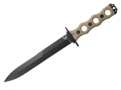 Benchmade, Inc.™ Socp Fixed Blade Dagger 185BK-1 Desert Tan G10 CPM 3V Carbon Steel Knife