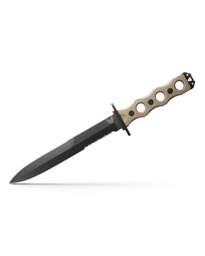 Benchmade, Inc.™ Socp Fixed Blade Dagger 185SBK-1 Desert Tan G10 CPM 3V Carbon Steel Knife
