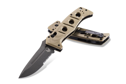 Benchmade, Inc.™ Auto Adamas 2750SGY-3 Desert Tan G10 CPM-CruWear Steel Pocket Knife