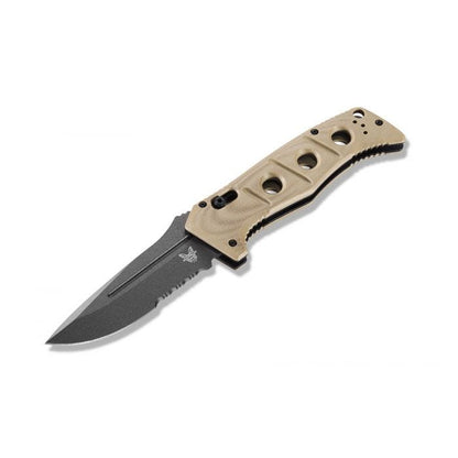 Benchmade, Inc.™ Auto Adamas 2750SGY-3 Desert Tan G10 CPM-CruWear Steel Pocket Knife