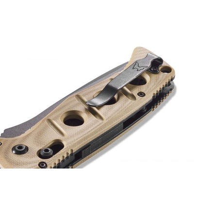 Benchmade, Inc.™ Auto Adamas 2750SGY-3 Desert Tan G10 CPM-CruWear Steel Pocket Knife