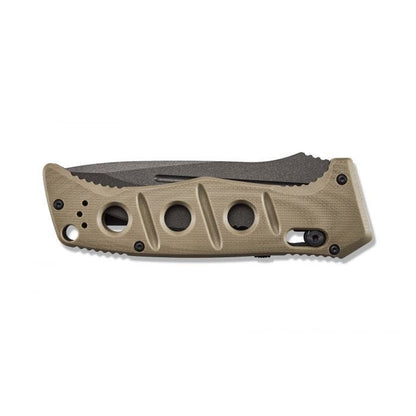 Benchmade, Inc.™ Auto Adamas 2750SGY-3 Desert Tan G10 CPM-CruWear Steel Pocket Knife