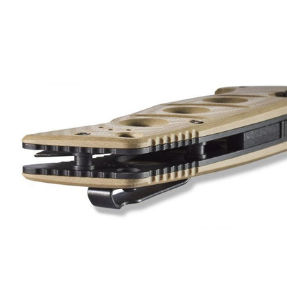 Benchmade, Inc.™ Auto Adamas 2750SGY-3 Desert Tan G10 CPM-CruWear Steel Pocket Knife