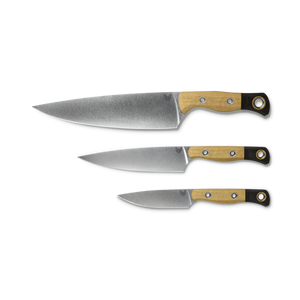 Benchmade, Inc.™ 3-Knife Kitchen Set 4000-02 Maple Valley Richlite CPM 154 Stainless Steel