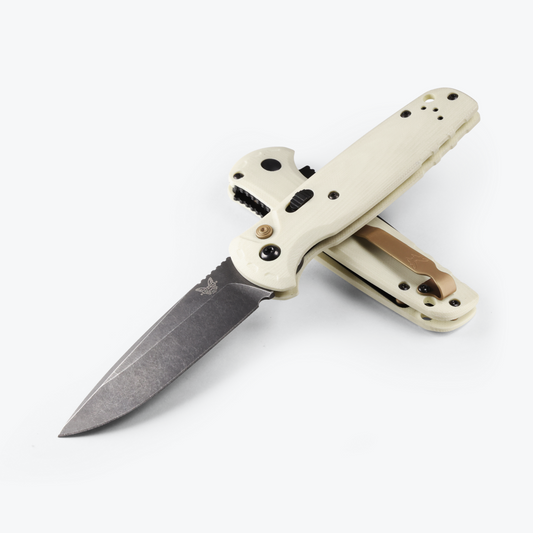 Benchmade, Inc.™ Composite Lite Auto 4300BK-03 White G10 CPM MagnaCut Stainless Steel Pocket Knife