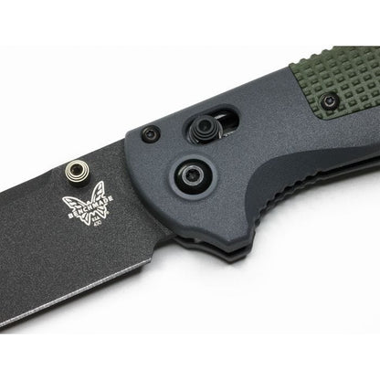 Benchmade, Inc.™ Redoubt 430BK Gray & Green Grivory CPM D2 Semi-Stainless Steel Pocket Knife