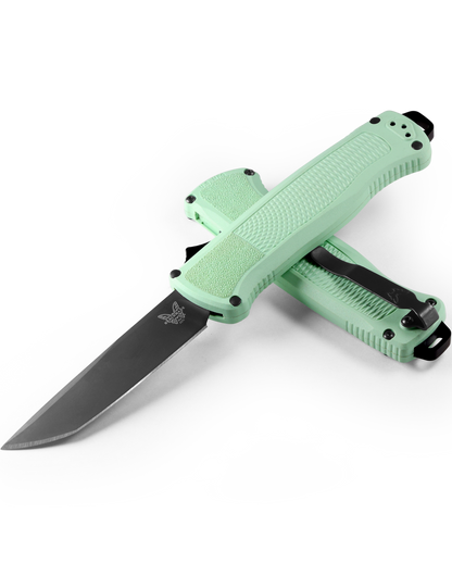 Benchmade, Inc.™ Shootout OTF 5370BK-03 Sea Foam Grivory CPM CruWear Semi-Stainless Steel Pocket Knife