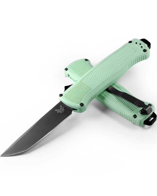 Benchmade, Inc.™ Shootout OTF 5370BK-03 Sea Foam Grivory CPM CruWear Semi-Stainless Steel Pocket Knife