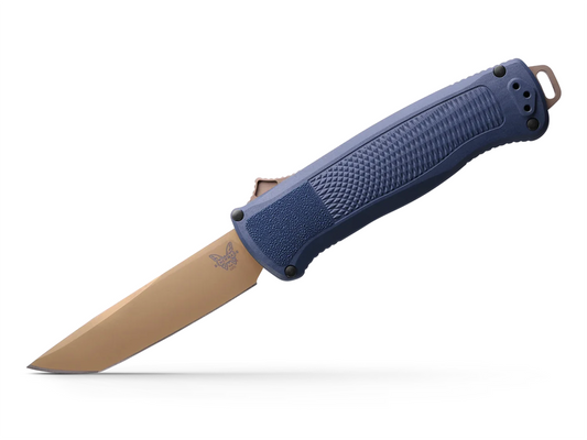 Benchmade, Inc.™ Shootout OTF 5370FE-01 Crater Blue Grivory CPM CruWear Semi-Stainless Steel Pocket Knife