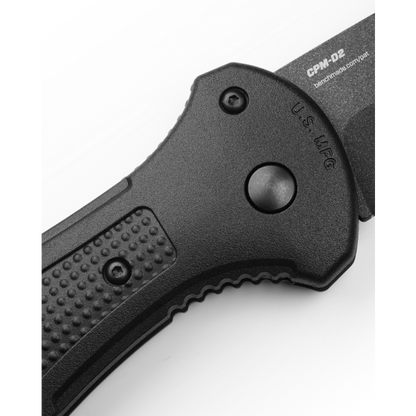 Benchmade, Inc.™ Claymore Auto 9071BK Black Grivory CPM D2 Semi-Stainless Steel Pocket Knife