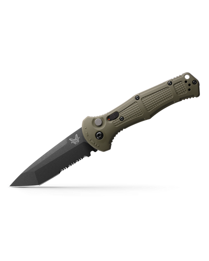 Benchmade, Inc.™ Claymore Auto 9071SBK-1 Ranger Green Grivory CPM D2 Semi-Stainless Steel Pocket Knife