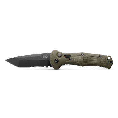 Benchmade, Inc.™ Claymore Auto 9071SBK-1 Ranger Green Grivory CPM D2 Semi-Stainless Steel Pocket Knife