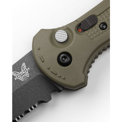 Benchmade, Inc.™ Claymore Auto 9071SBK-1 Ranger Green Grivory CPM D2 Semi-Stainless Steel Pocket Knife