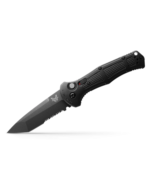 Benchmade, Inc.™ Claymore Auto 9071SBK Black Grivory CPM D2 Semi-Stainless Steel Pocket Knife