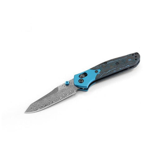 Benchmade, Inc.™ Mini Osborne 945-221 Arctic Storm Fat Carbon Damasteel Pocket Knife