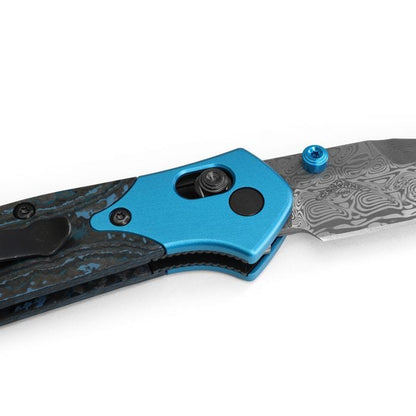 Benchmade, Inc.™ Mini Osborne 945-221 Arctic Storm Fat Carbon Damasteel Pocket Knife