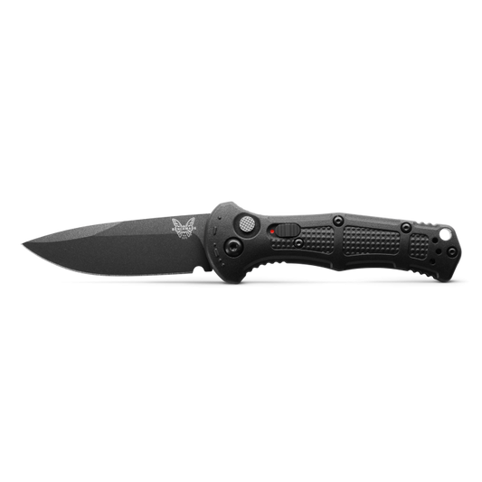 Benchmade, Inc.™ Mini Claymore Auto 9570BK Black Grivory CPM D2 Semi-Stainless Steel Pocket Knife
