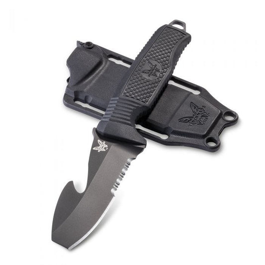Benchmade, Inc.™ Fixed Blade H2O Dive Knife 112SBK-BLK Black Rubber N680 Stainless Steel Knife