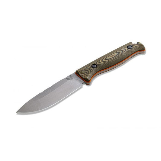 Benchmade, Inc.™ Saddle Mountain Skinner Fixed Blade 15002-1 Richlite and Orange G10 CPM-S90V Stainless Steel Knife