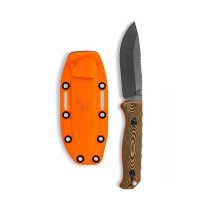 Benchmade, Inc.™ Saddle Mountain Skinner Fixed Blade 15002-1 Richlite and Orange G10 CPM-S90V Stainless Steel Knife
