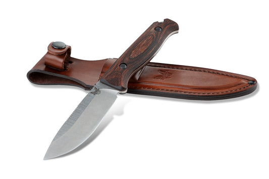 Benchmade, Inc.™ Saddle Mountain Skinner Fixed Blade 15002 Stabilized Wood CPM-S30V Stainless Steel Knife