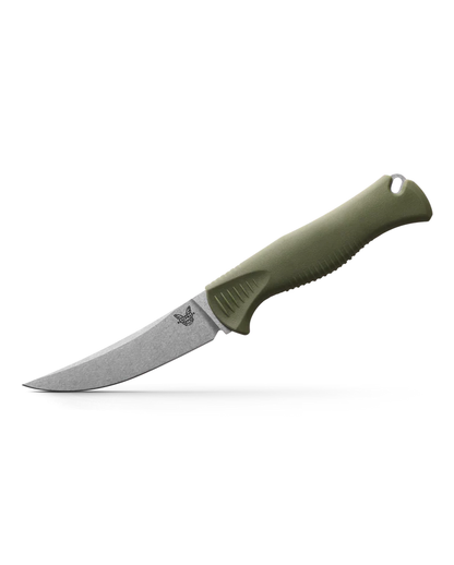Benchmade, Inc.™ 4" Meatcrafter Fixed Blade 15505 Dark Olive Santoprene CPM-154 Stainless Steel Knife