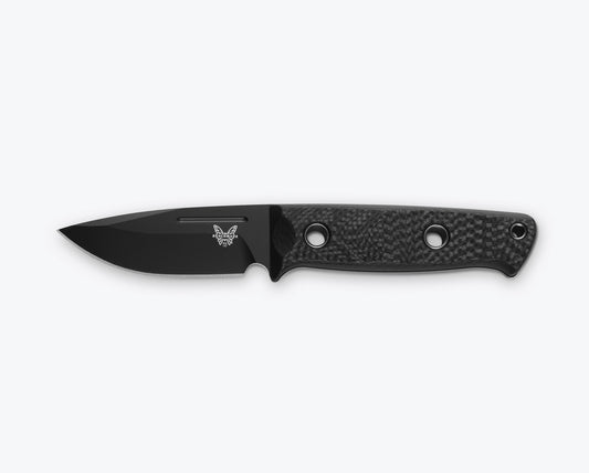 Benchmade, Inc.™ Mini Bushcrafter Fixed Blade 165BK Carbon Fiber CPM-CruWear Semi-Stainless Steel Knife