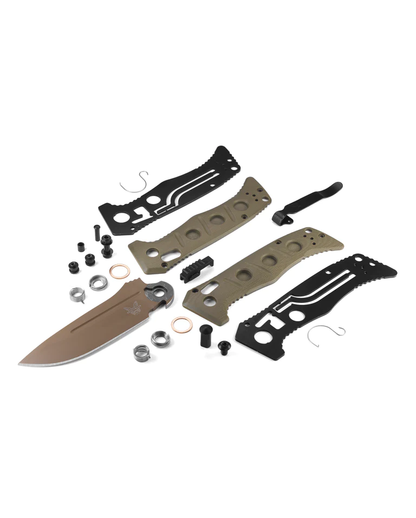 Benchmade, Inc.™ Mini Auto Adamas 2730FE-2 OD Green G10 CPM-CruWear Semi-Stainless Steel Pocket Knife