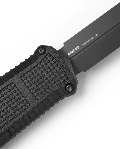 Benchmade, Inc.™ Claymore OTF 3370GY Black Grivory CPM-D2 Semi-Stainless Steel Pocket Knife