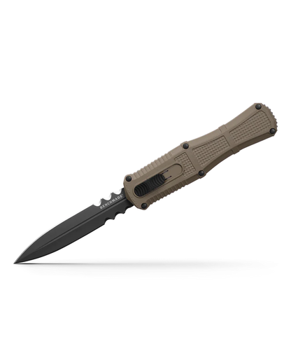 Benchmade, Inc.™ Claymore OTF 3370SGY-1 Ranger Green Grivory CPM-D2 Semi-Stainless Steel Pocket Knife